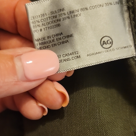 AG Adriano Goldschmied Olive Cropped Pants - Picture 10 of 11